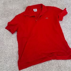 Men's Lacoste polo shirt red Size 3